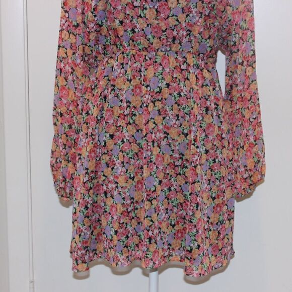 WAYF Revolve Long Sleeve Floral Mini Dress Women Size Small - Picture 5 of 16